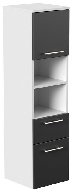 Magnolia Home Hochschrank Hochschrank SANTINI 135cm weiss matt mit Fronten günstig online kaufen