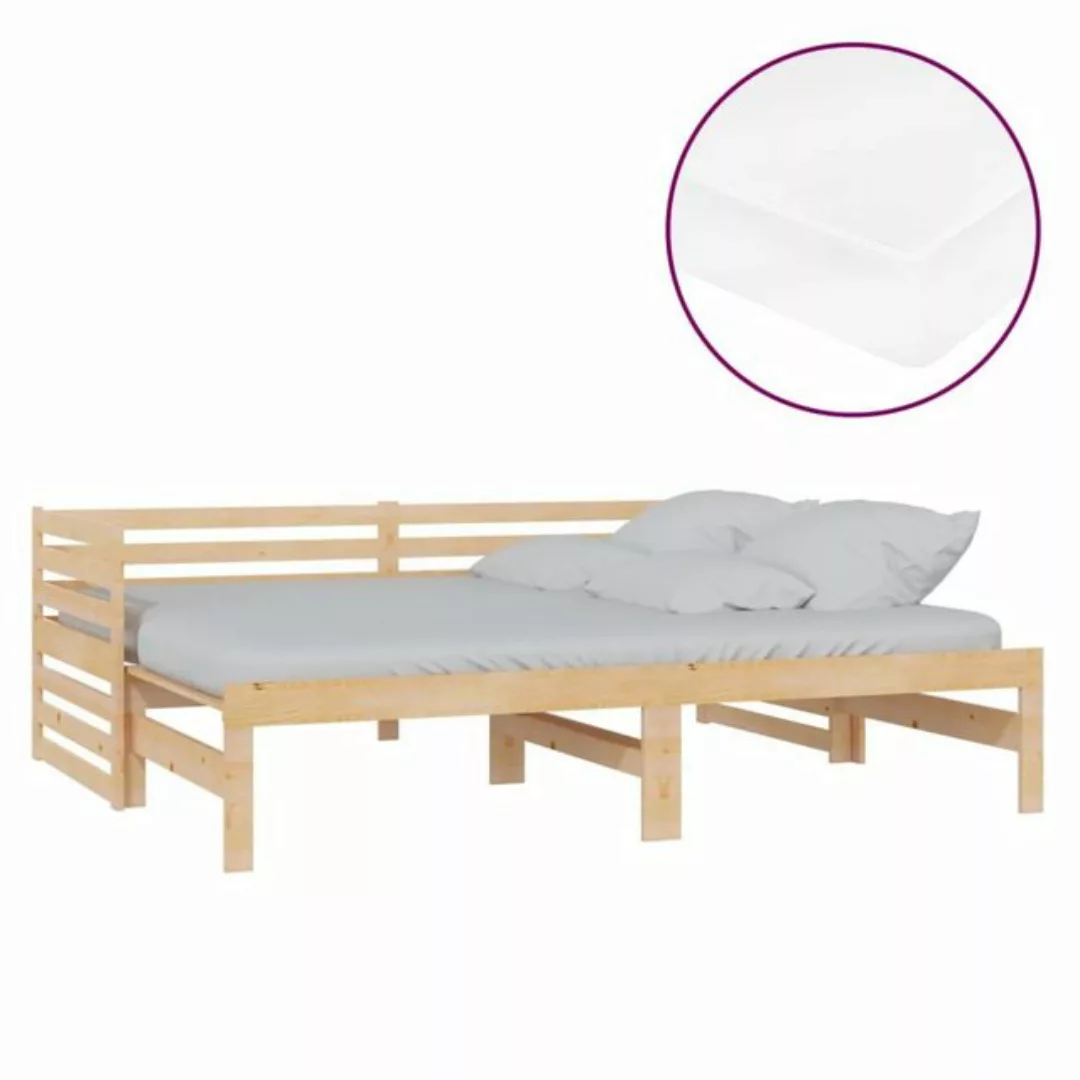 furnicato Bett Ausziehbares Tagesbett 2x(90x200) cm Massivholz Kiefer (1-tl günstig online kaufen