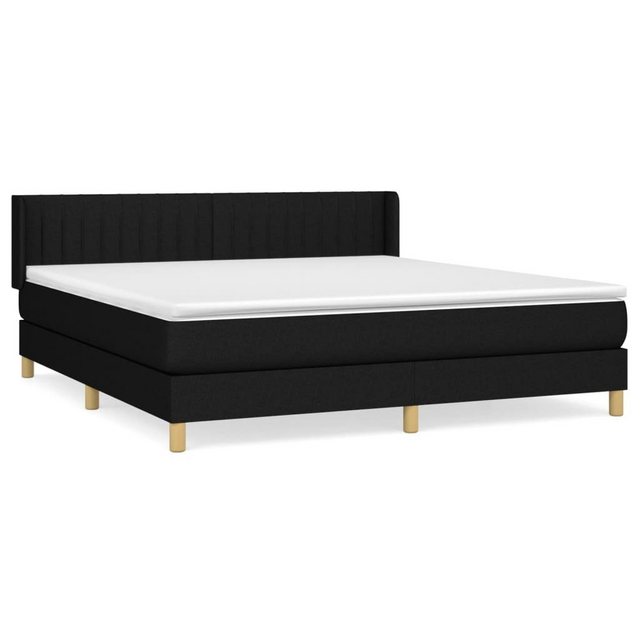 furnicato Bett Boxspringbett mit Matratze Schwarz 180x200 cm Stoff (1-tlg) günstig online kaufen