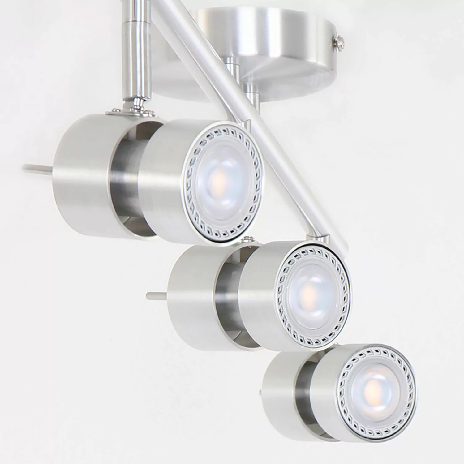 LED Spot Natasja in Silber 3x 4,6W 1035lm GU10 3-flammig günstig online kaufen