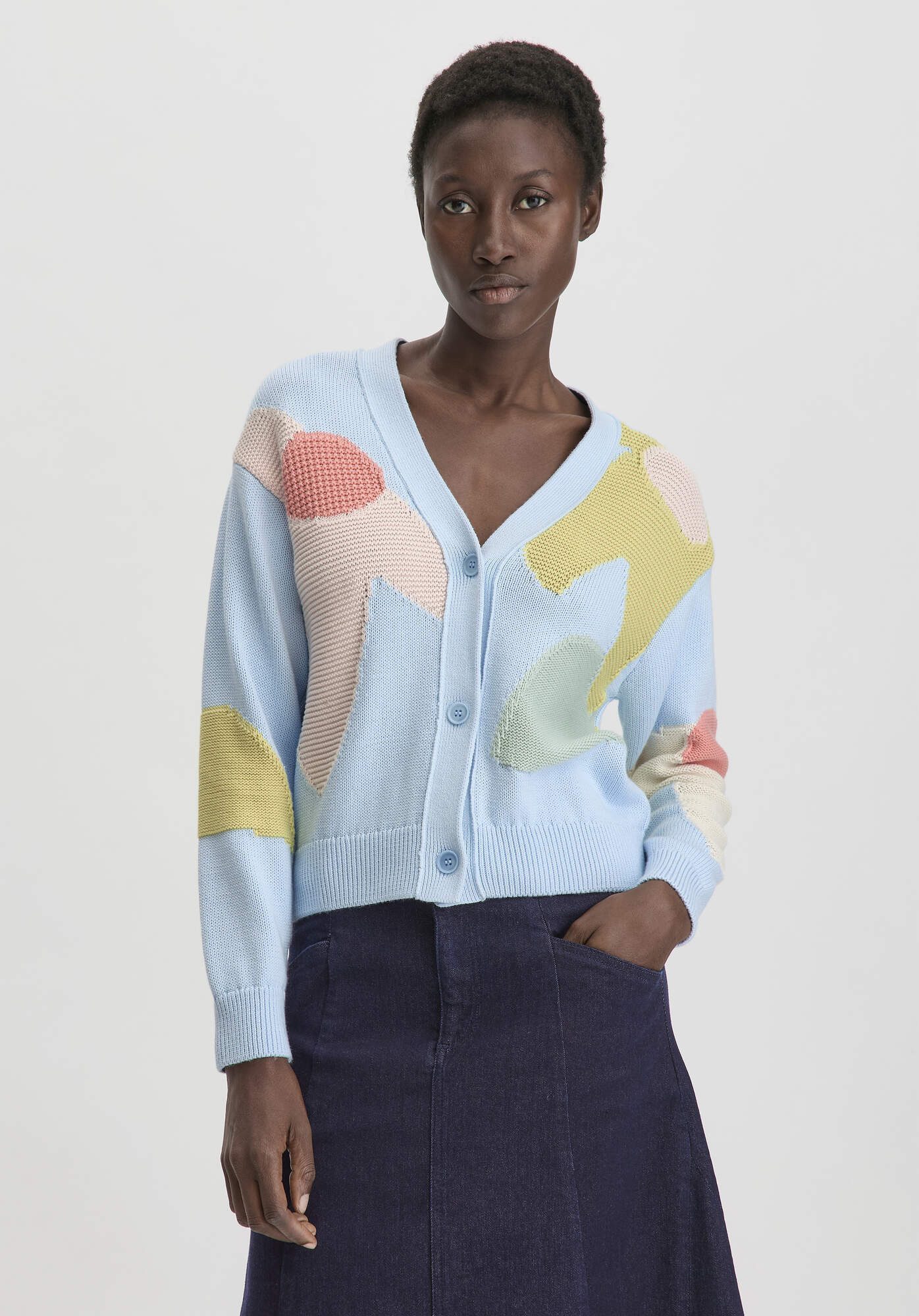 Hessnatur Strickjacke Relaxed aus reiner Bio-Baumwolle günstig online kaufen