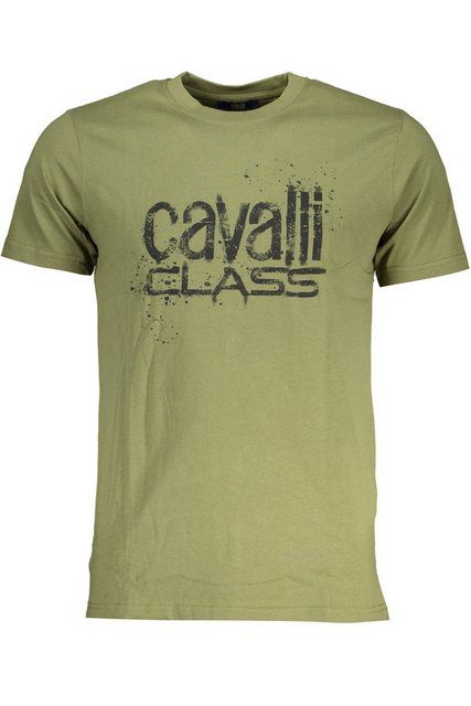 Cavalli Class T-Shirt Herren Kurzarm-T-Shirt in Grün mit Rundhals und günstig online kaufen