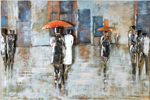 GILDE GALLERY Metallbild »Kunstobjekt Rainy Day«, Menschen, (1 St.) günstig online kaufen