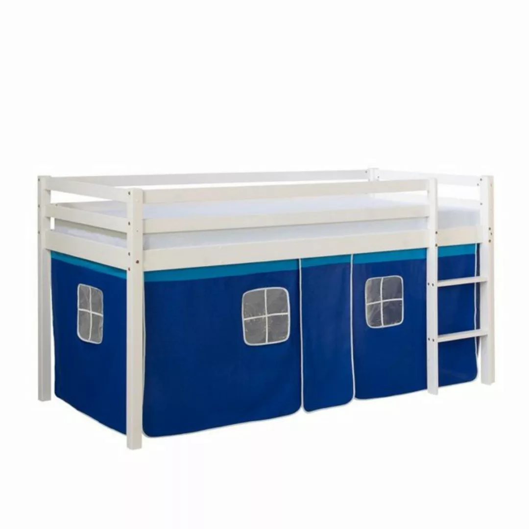 Homestyle4u Hochbett 90x200 cm Stockbett Kinderbett Holz Kiefer Spielbett m günstig online kaufen