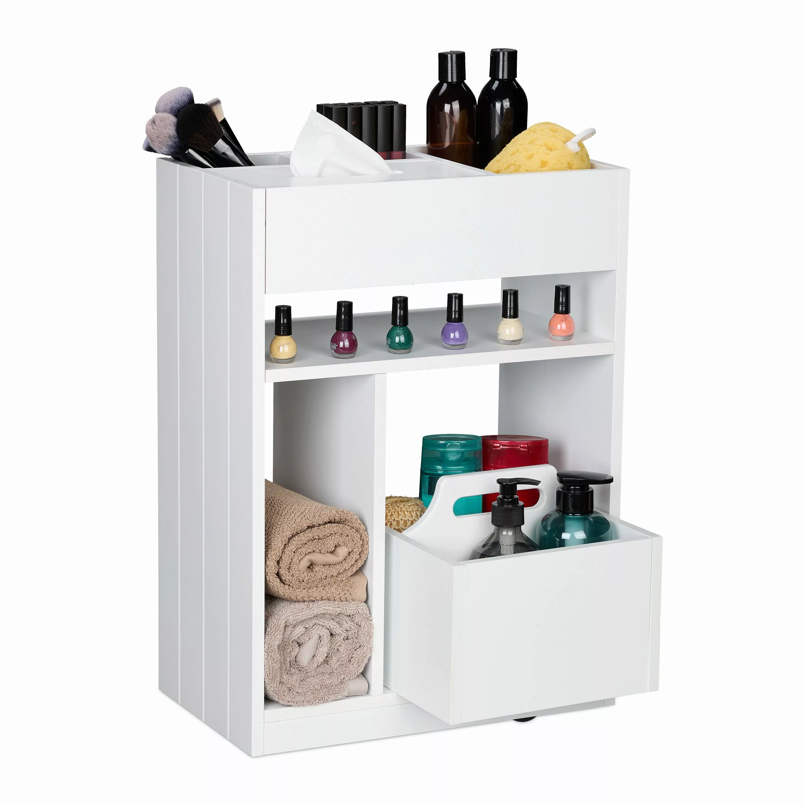 relaxdays Regalwagen Nischenregal-Rollwagen Büro, Bad & günstig online kaufen