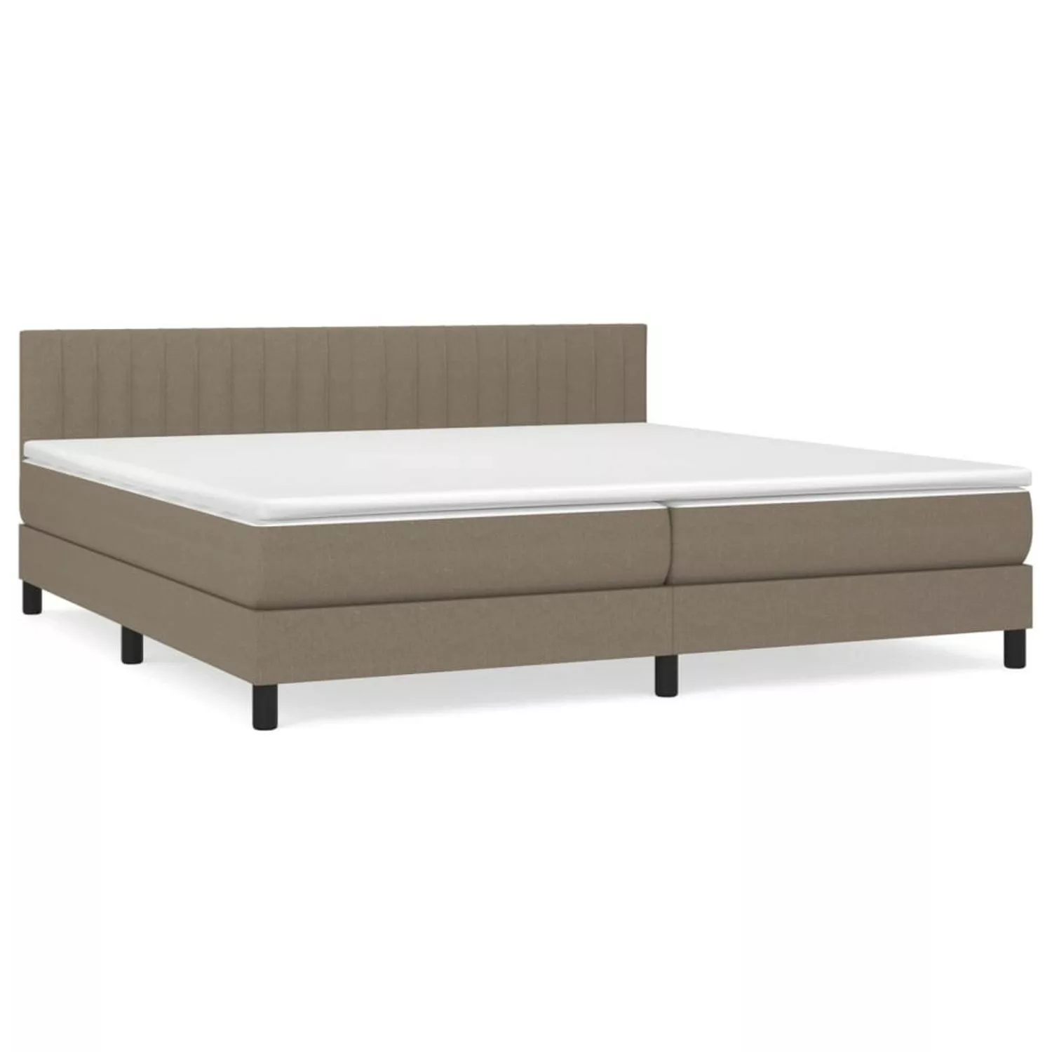 vidaXL Boxspringbett Boxspringbett mit Matratze Taupe 200x200 cm Stoff Bett günstig online kaufen