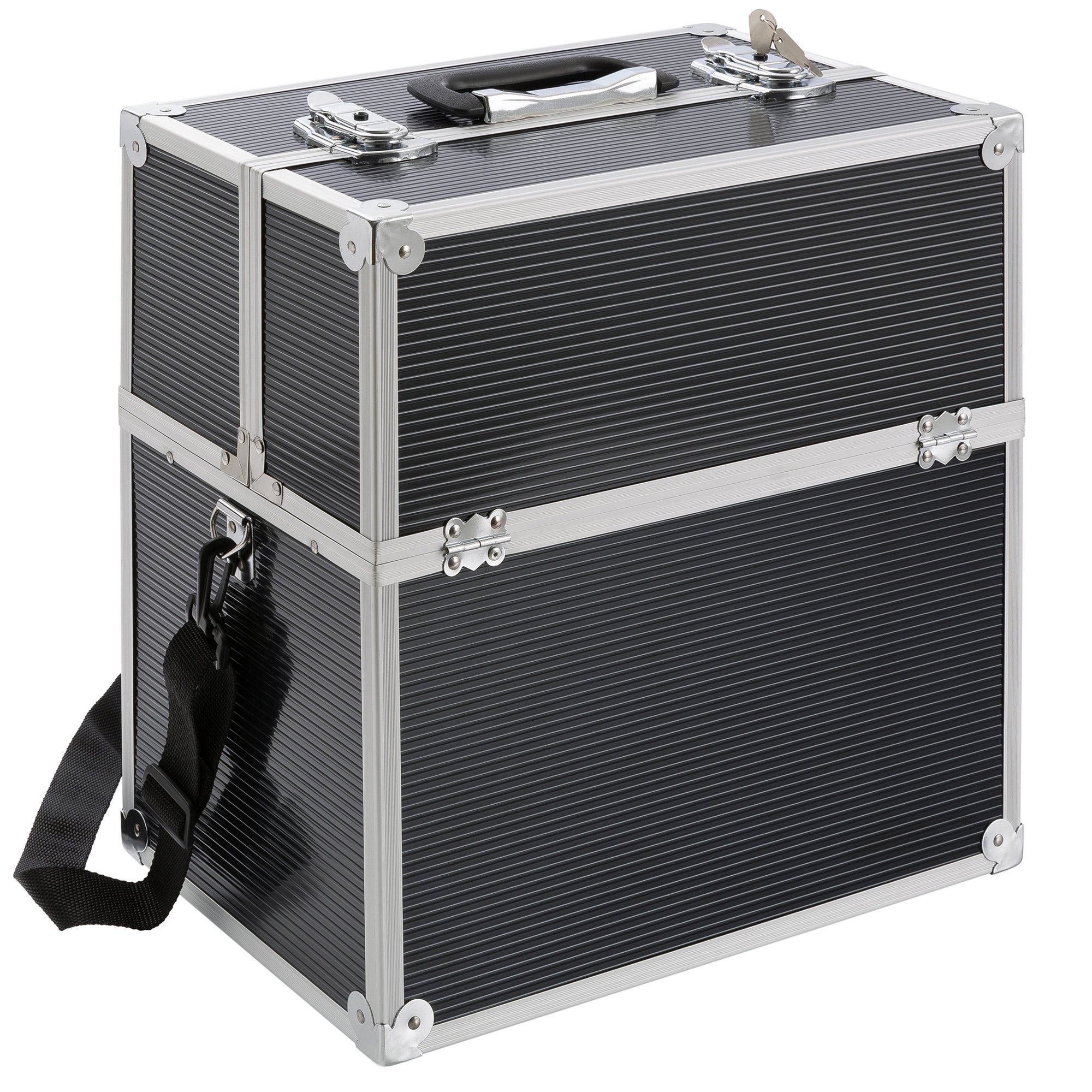 Arebos Kosmetikkoffer 26L, inkl. Tragegurt, Aluminium, günstig online kaufen