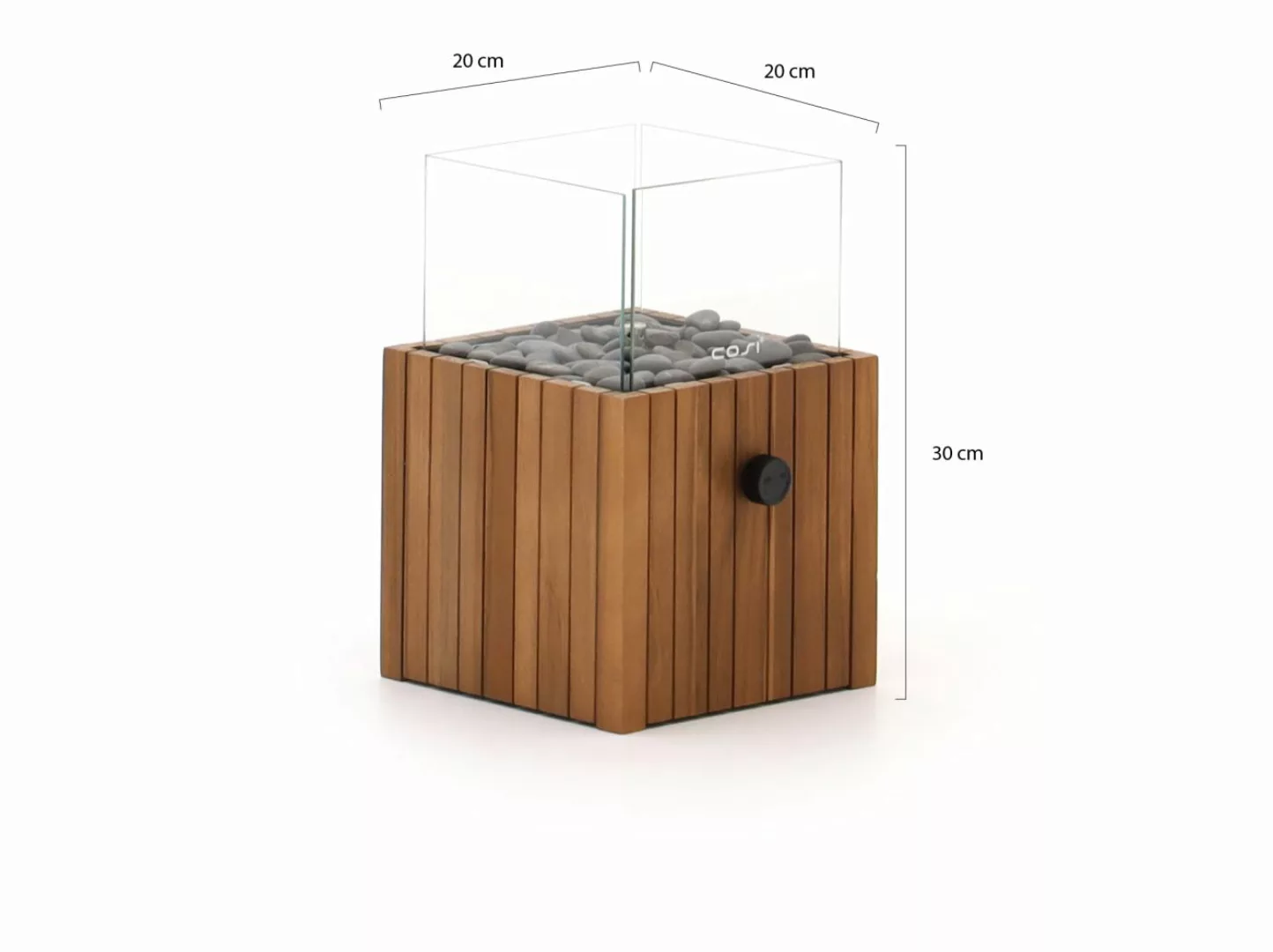 Cosiscoop Timber square Tischkamin 20x20x30 cm günstig online kaufen