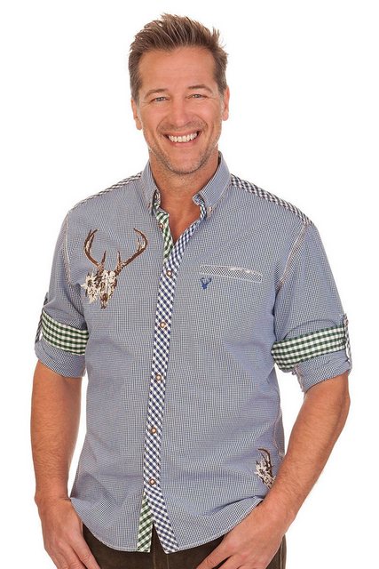 KRÜGER BUAM Trachtenhemd Trachtenhemd - KONRAD - blau günstig online kaufen