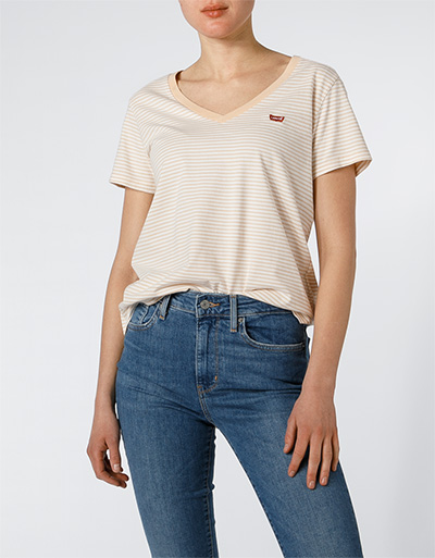 Levi´s ® The Perfect Kurzarm-t-shirt Mit V-ausschnitt XS Annalise Stripe günstig online kaufen