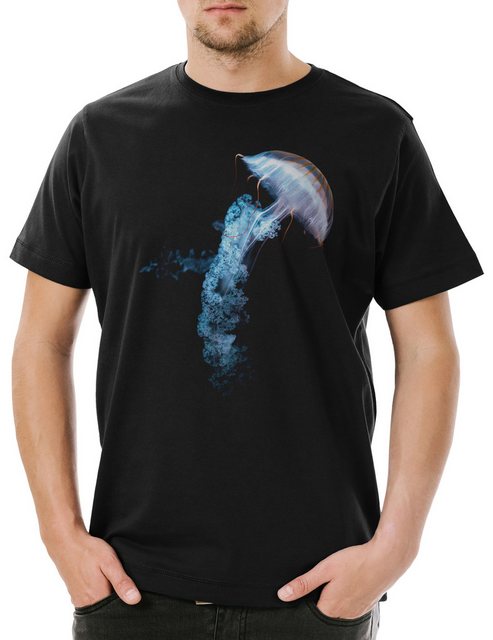 Urban Backwoods Print-Shirt Jellyfish Herren T-Shirt Qualle Medusa Nautical günstig online kaufen