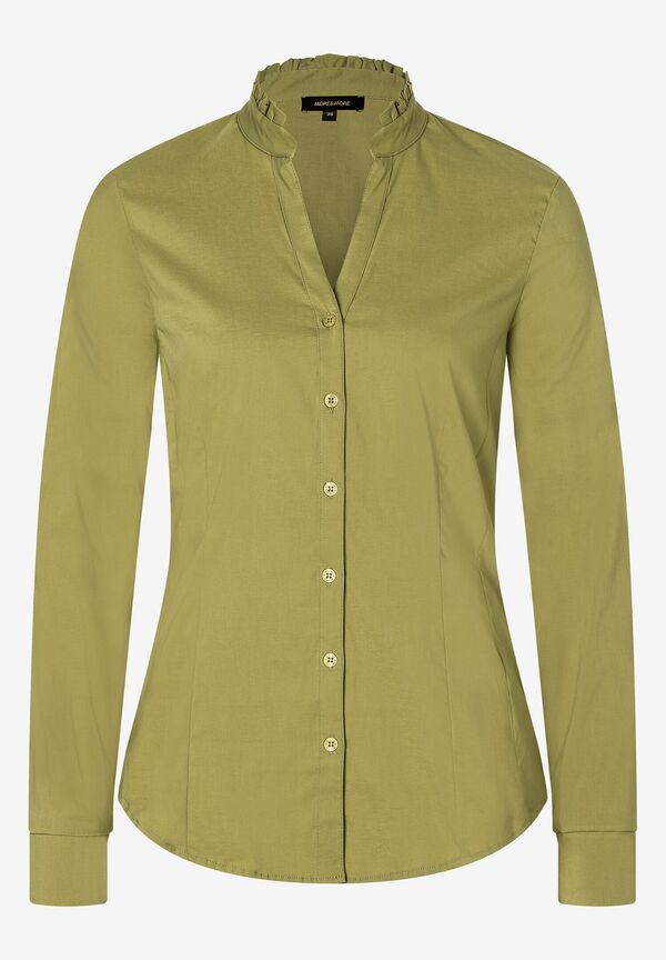 Baumwoll/Stretch Bluse, soft moss green günstig online kaufen