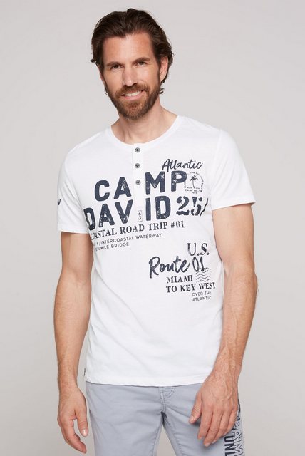 CAMP DAVID Henleyshirt mit Ausbrenner-Effekten günstig online kaufen