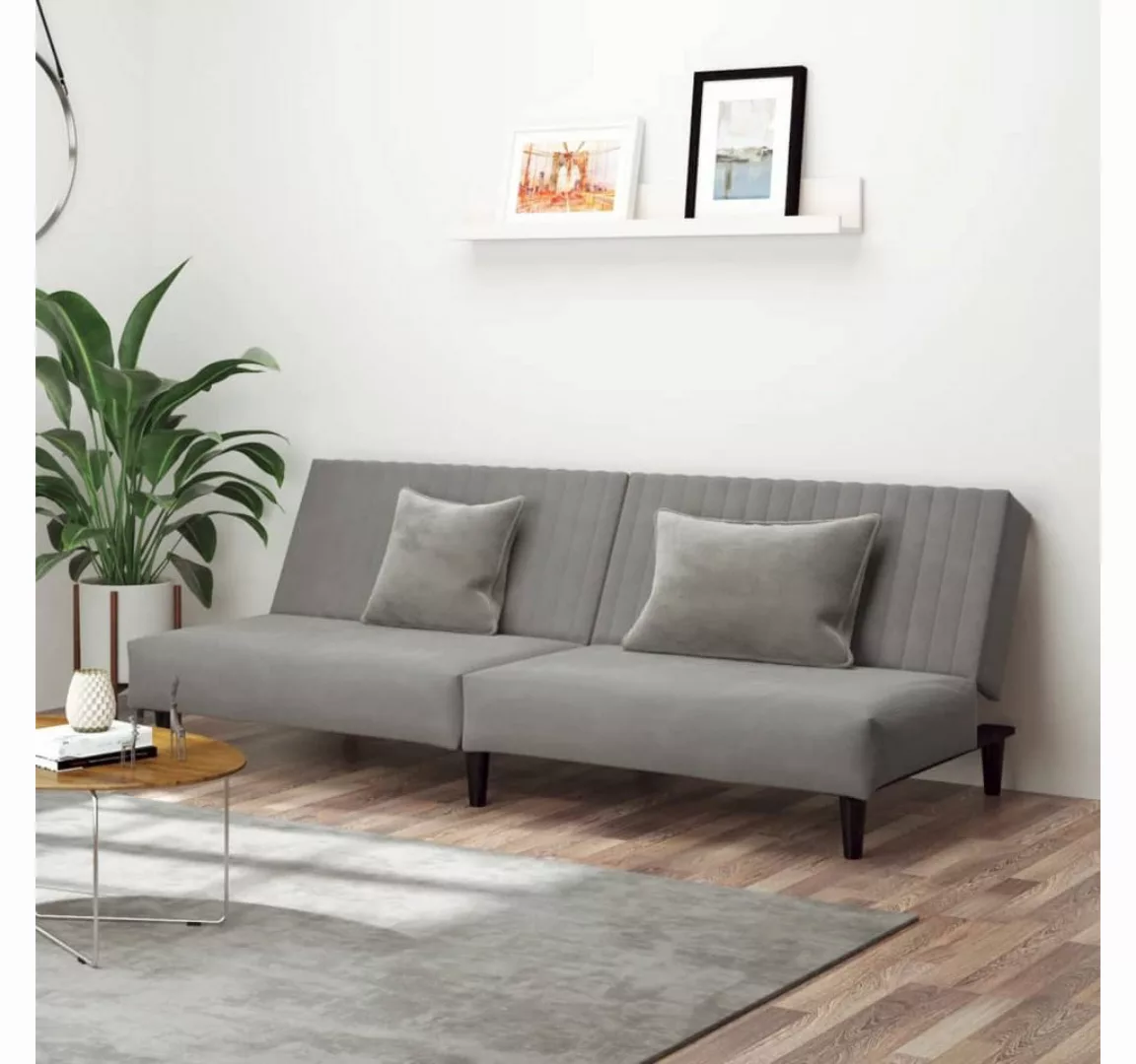 vidaXL Sofa Schlafsofa Sofa 2-Sitzer Samt, ohne Armlehnen günstig online kaufen