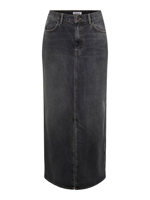 ONLY Sommerrock Maxi Jeans Rock mit Schlitz Stone Denim Wash 7487 in Schwar günstig online kaufen