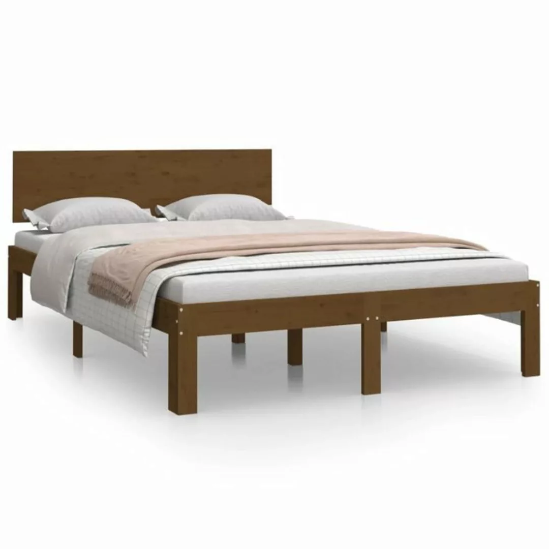 vidaXL Bett Massivholzbett Honigbraun 120x190 cm günstig online kaufen