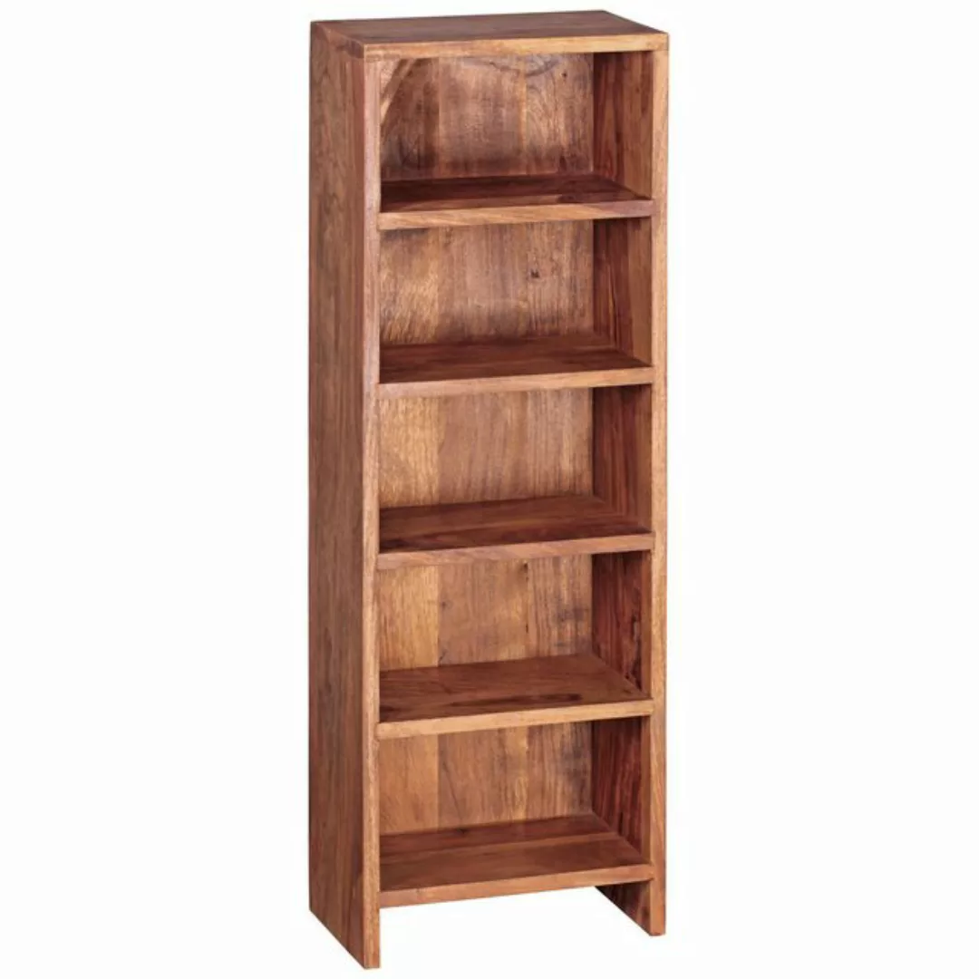 furnicato Bücherregal CD Regal MUMBAI Massivholz Sheesham Standregal 90 cm günstig online kaufen