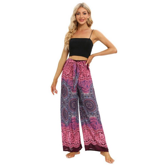 YRIIOMO Loungepants Bohemian legere, weite Rockhose, Sommerhose günstig online kaufen