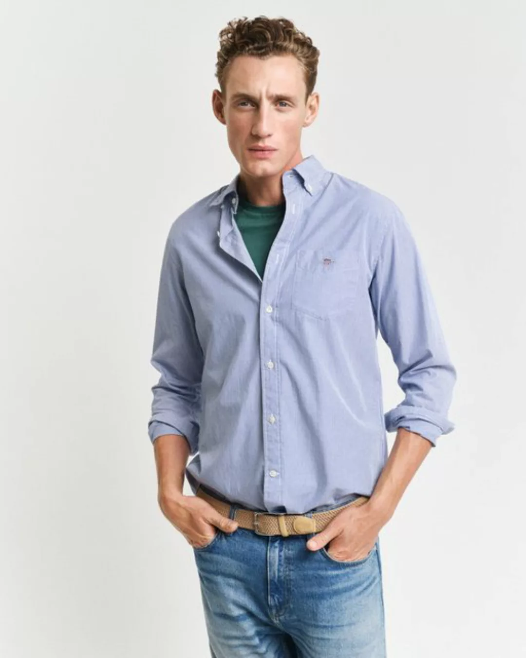 Gant Langarmhemd REG POPLIN BANKER SHIRT Banker Stripe Popeline, leichte Ba günstig online kaufen