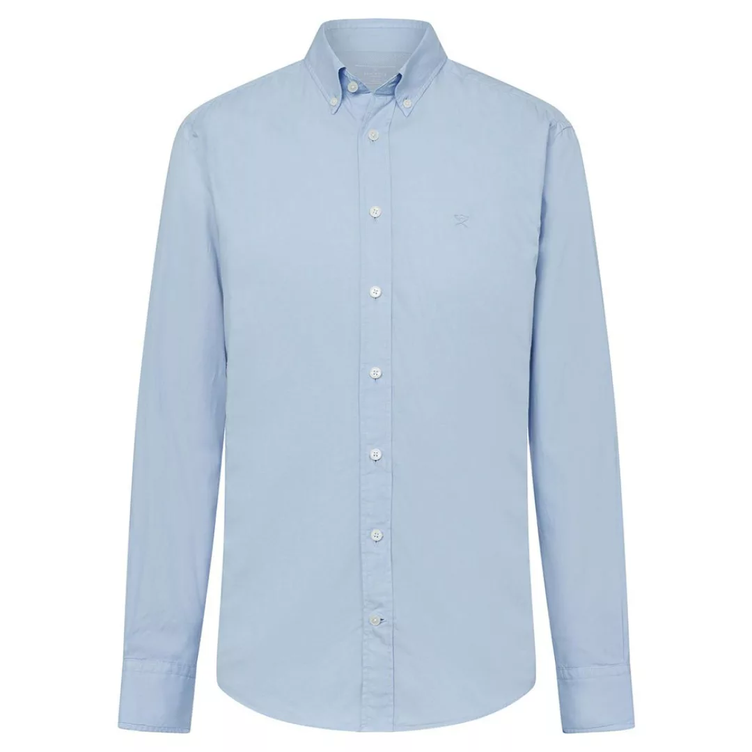 Hackett Gmt Dye Oxford Langarm Hemd 2XL Chambray Blue günstig online kaufen