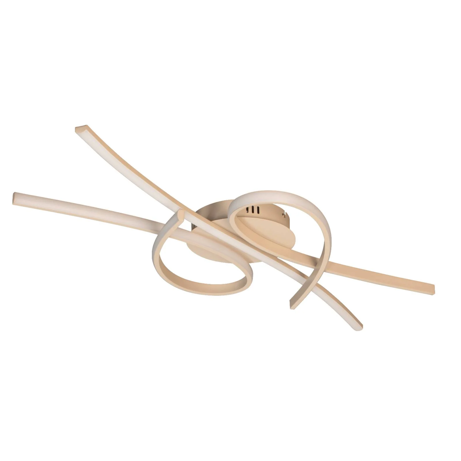 LED-Deckenlampe Biba, sandfarben, Länge 100 cm, Metall, CCT günstig online kaufen