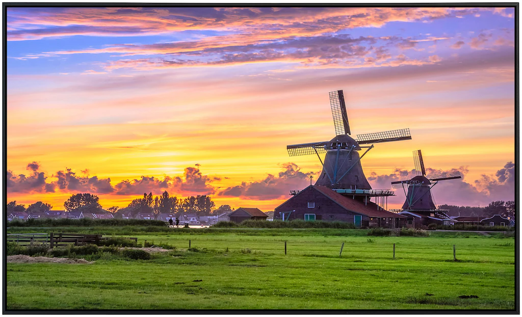 Papermoon Infrarotheizung »Niederländische Windmühlen«, sehr angenehme Stra günstig online kaufen
