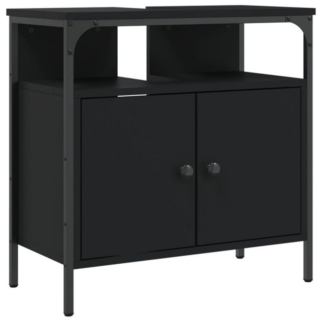 vidaXL Waschbeckenunterschrank Waschbeckenschrank Schwarz 60x30x60 cm Holzw günstig online kaufen