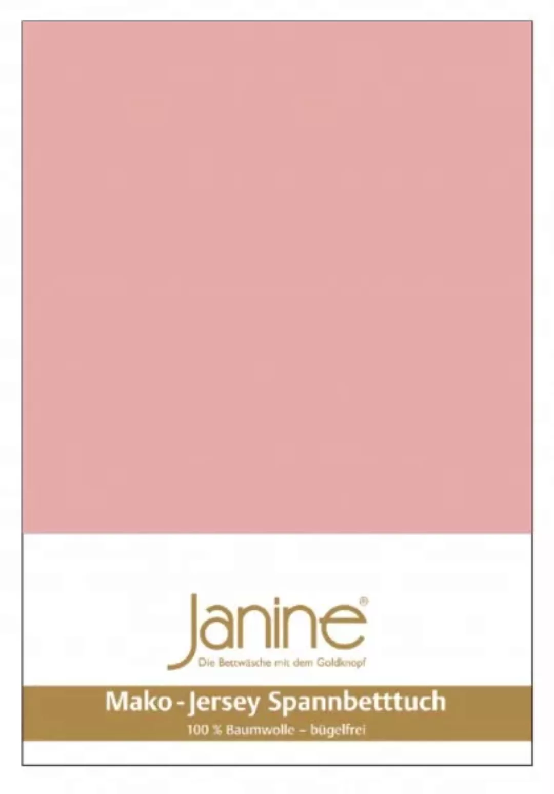 Janine Janine Spannbetttuch Mako-Feinjersey 5007 zartmauve Größe:  200x200 günstig online kaufen