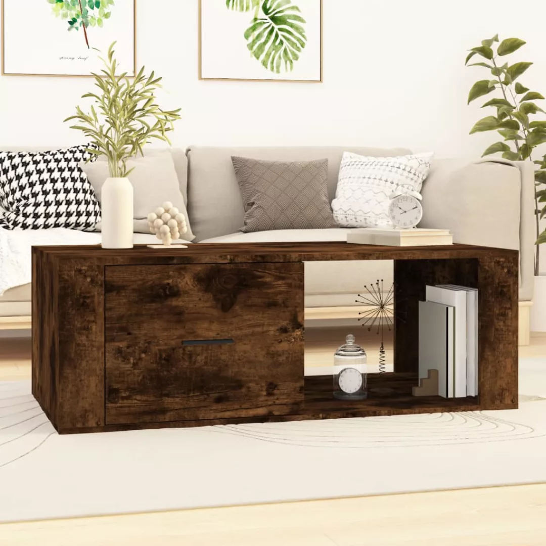 Vidaxl Couchtisch Räuchereiche 100x50,5x35 Cm Holzwerkstoff günstig online kaufen