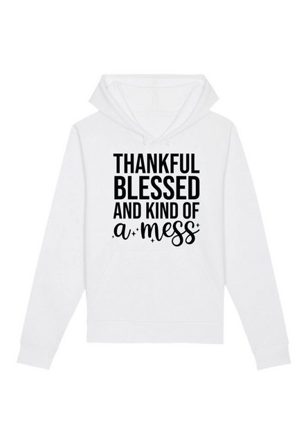 F4NT4STIC Kapuzenpullover thankful blessed and kind of a mess Premium Quali günstig online kaufen