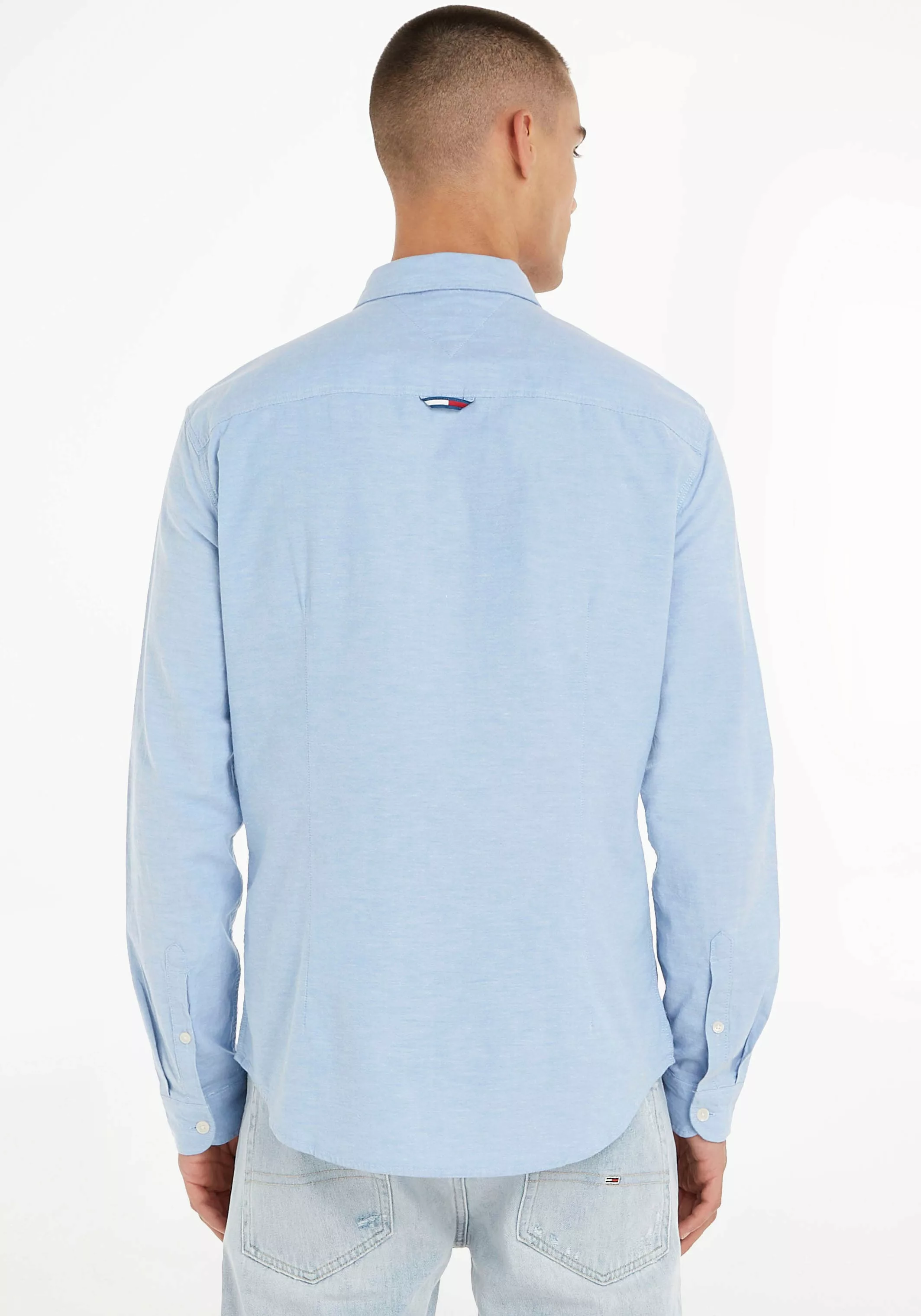 Tommy Jeans Langarmhemd TJM SLIM STRETCH OXFORD SHIRT aus Bio-Baumwolle günstig online kaufen