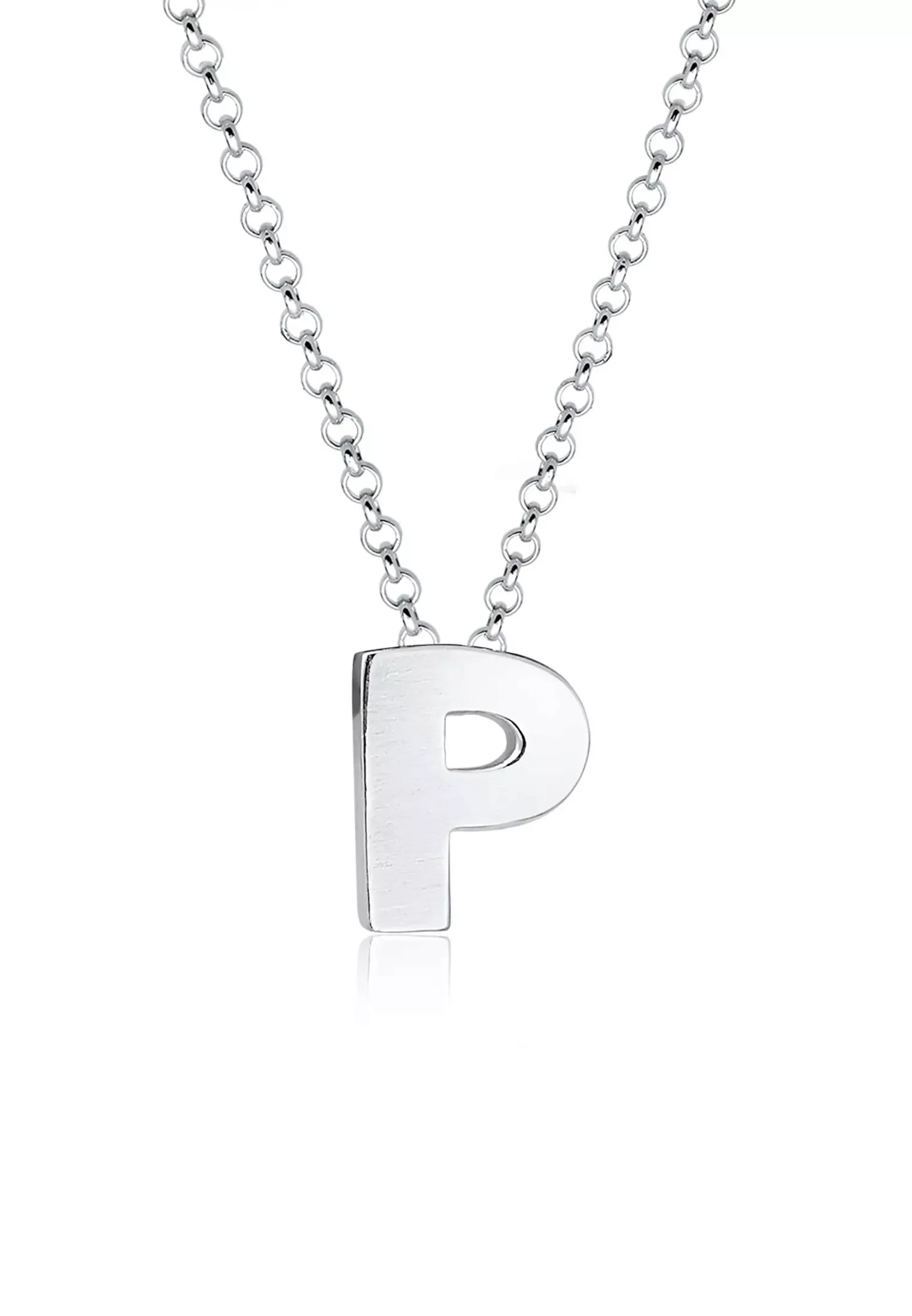 Elli Kette mit Anhänger "Buchstabe P Initialen Trend Minimal 925 Silber" günstig online kaufen