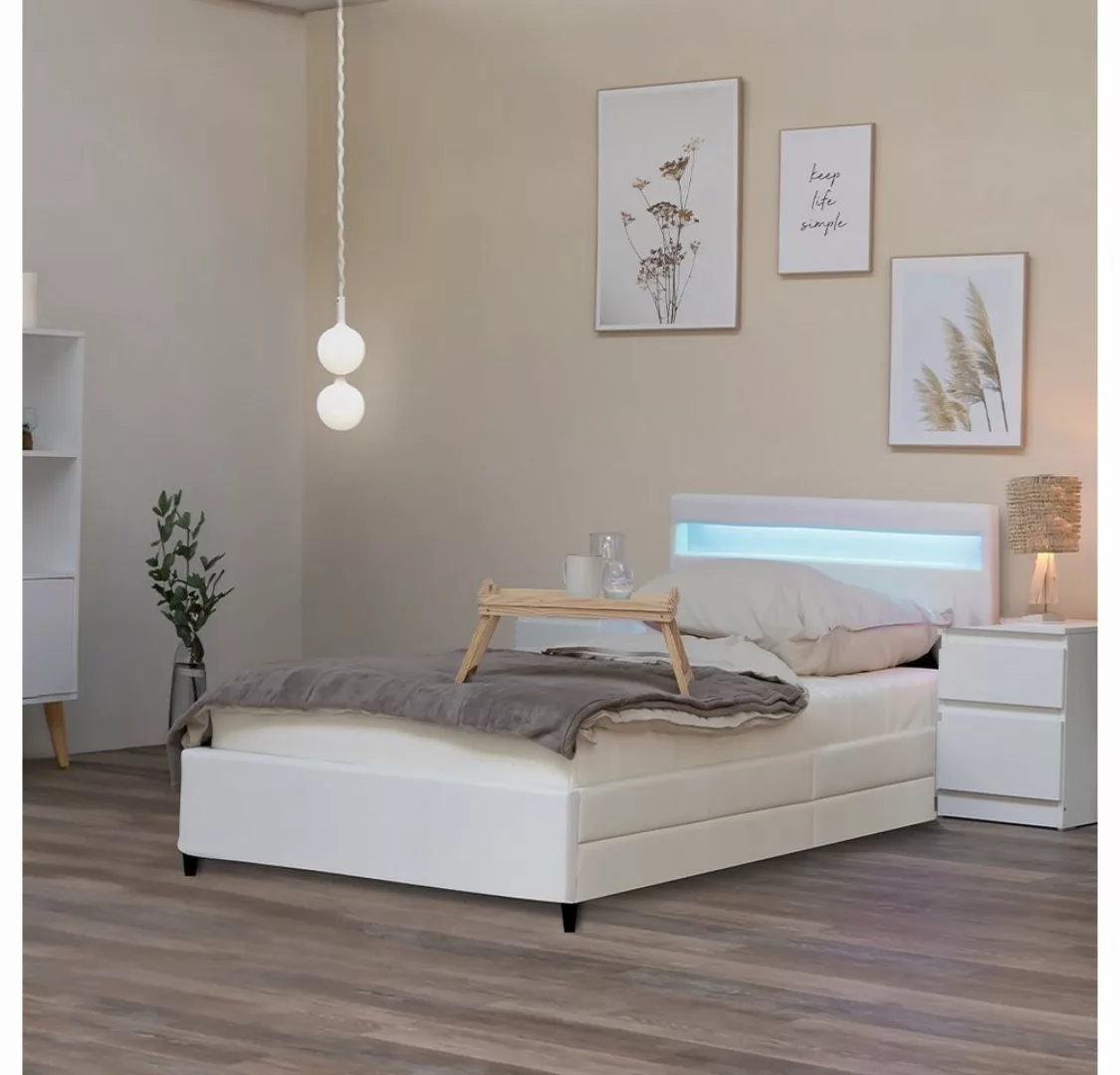 HOME DELUXE Bett LED Bett NUBE mit Schubladen (Set, 2-tlg., bett mit Schubl günstig online kaufen