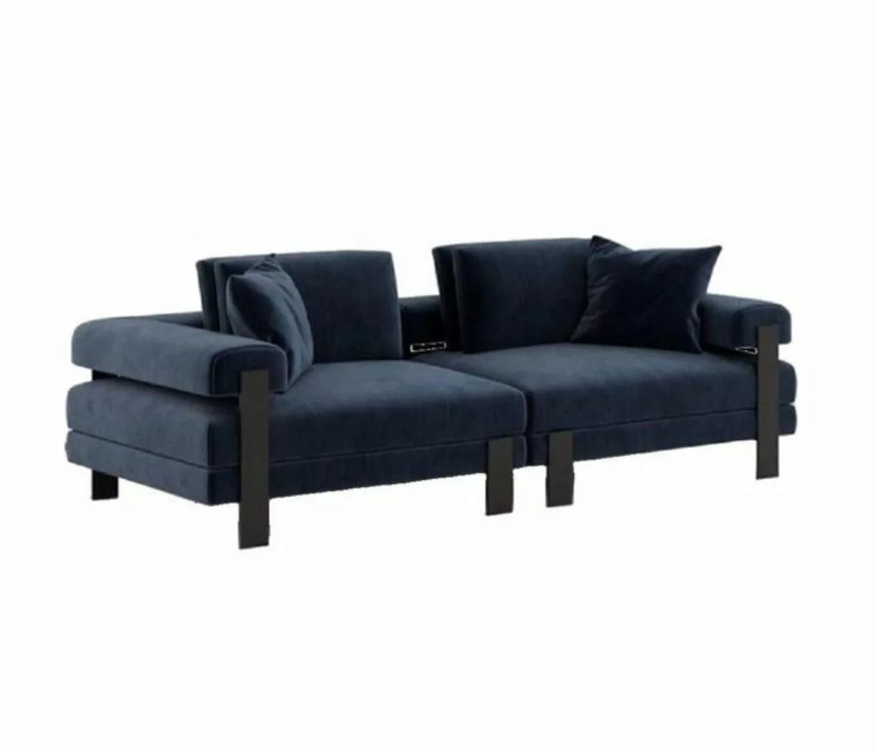 JVmoebel 2-Sitzer Blau Sofa 2 Sitzer Polstersofa Textill Design Modern Couc günstig online kaufen