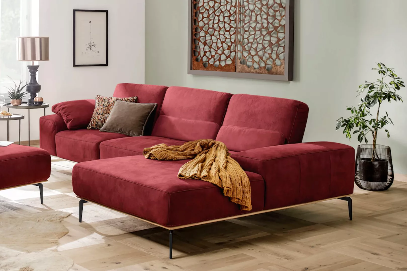 W.SCHILLIG Ecksofa "run, Designsofa mit tollem Sitzkomfort, bequem, L-Form" günstig online kaufen