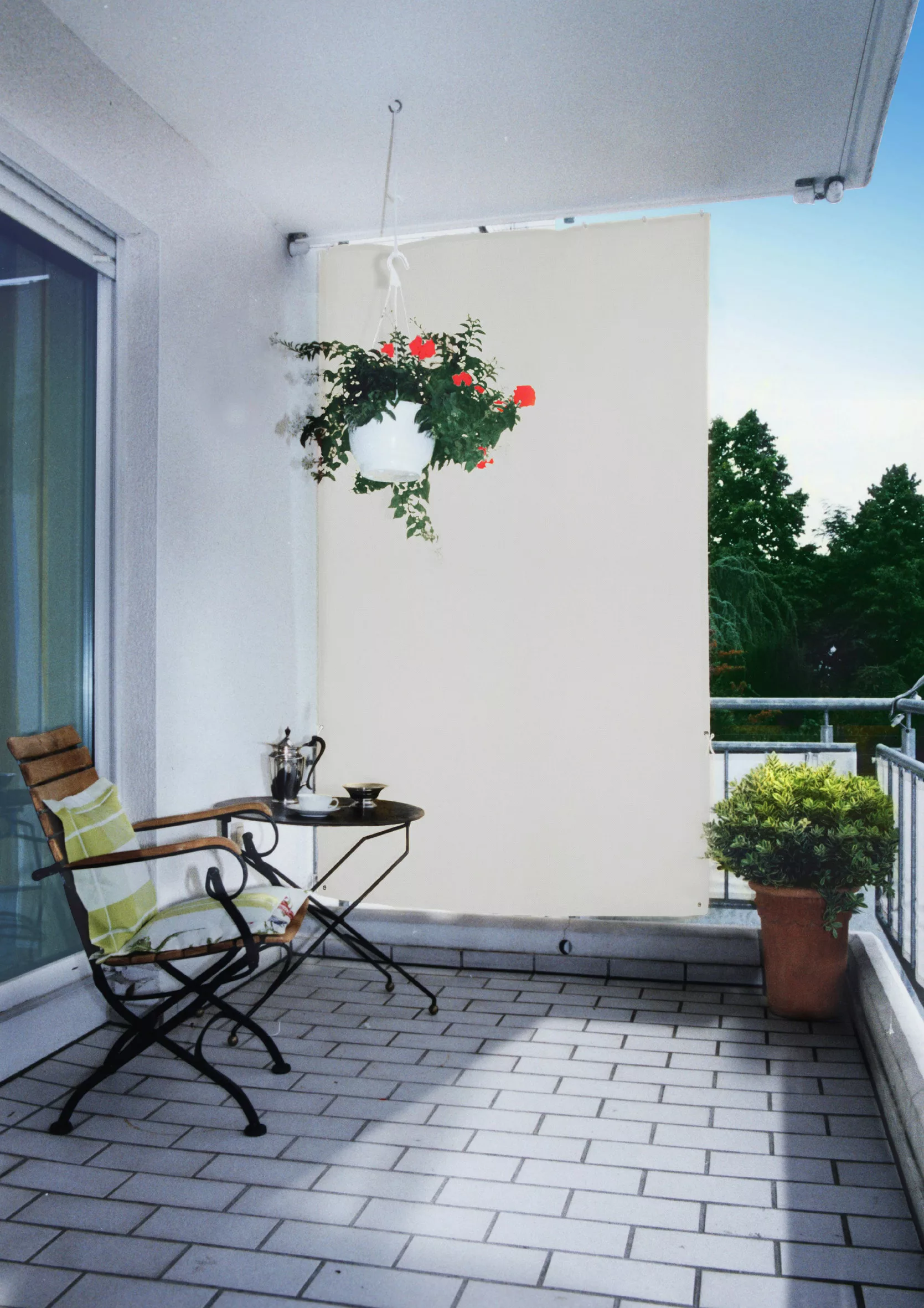 Floracord Senkrechtsonnensegel Hellgrau 230 cm x 140 cm günstig online kaufen