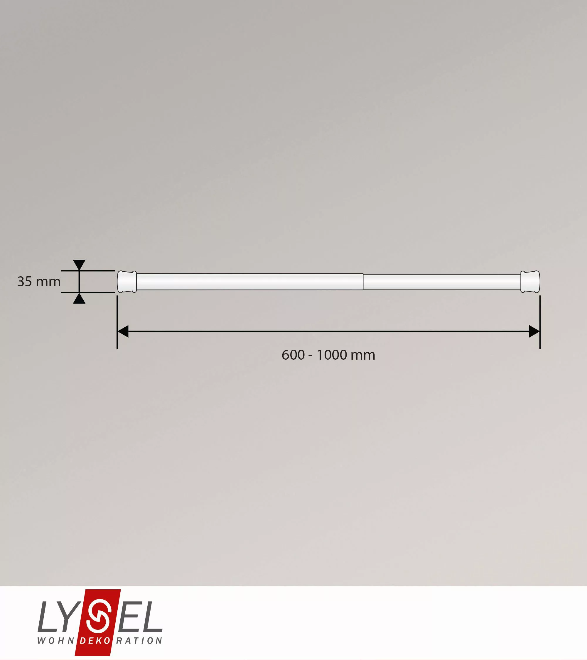LYSEL® Gardinenstange Spannstange, L 60-100 cm günstig online kaufen