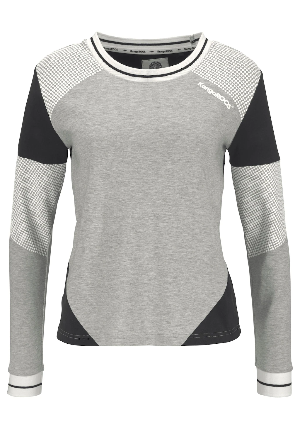 KangaROOS Sweatshirt im Colorblocking-Design mit Pünktchen günstig online kaufen