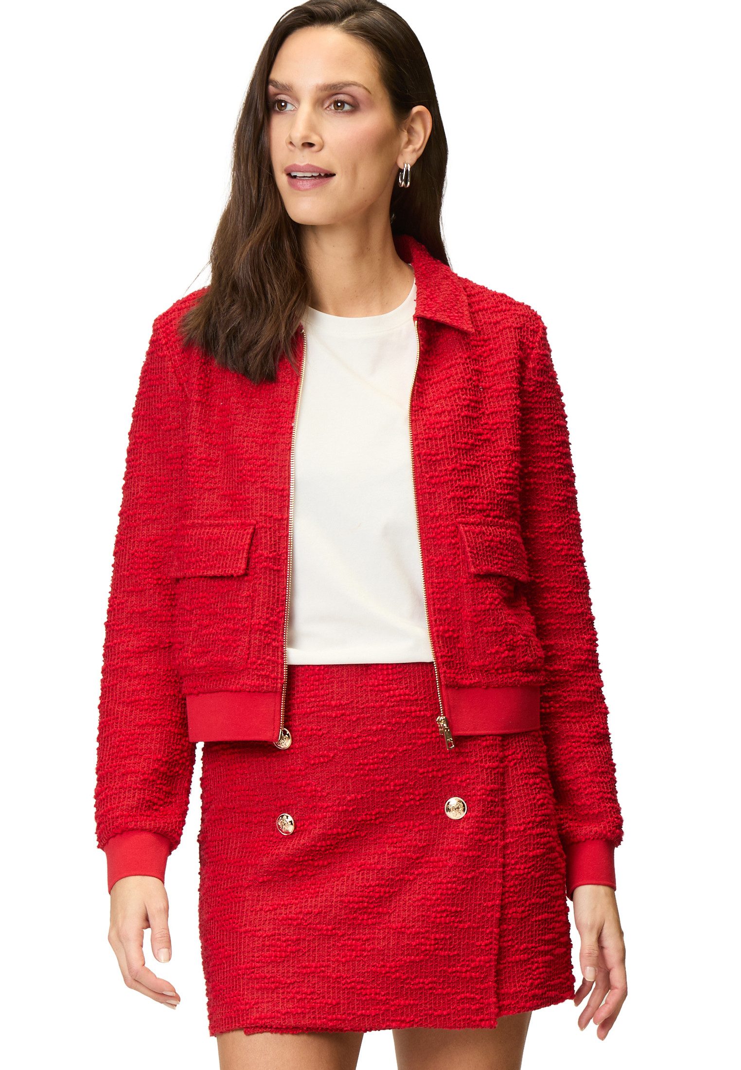 Zero Jackenblazer zero Bouclè-Jacke mit Klappentaschen günstig online kaufen