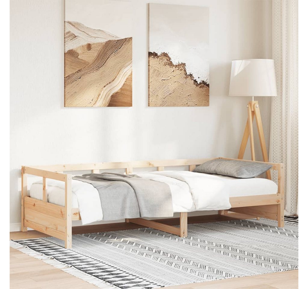 vidaXL Bett, Tagesbett Natur 90x200 cm Massivholz Kiefer günstig online kaufen