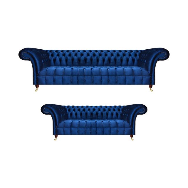 JVmoebel Chesterfield-Sofa Luxus Sofas Set 2tlg Komplett Einrichtung Cheste günstig online kaufen