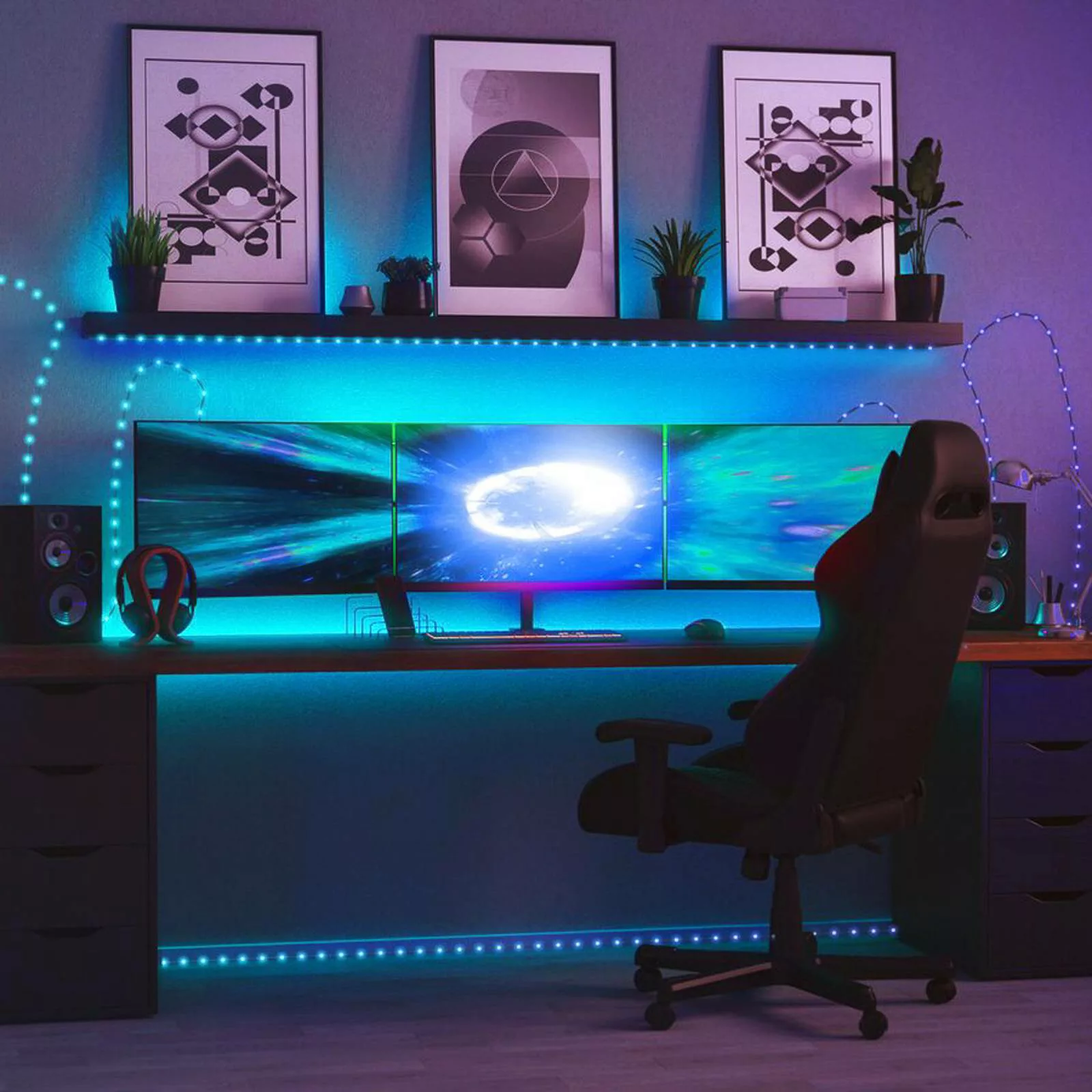 Twinkly Dots LED-Kette RGB, schwarz, IP20, 3m günstig online kaufen