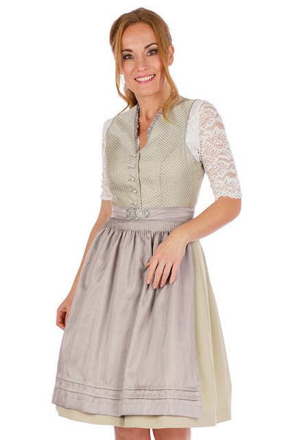 Spieth & Wensky Dirndl Midi Dirndl 2tlg. - ANNABEL - schilf/taupe günstig online kaufen