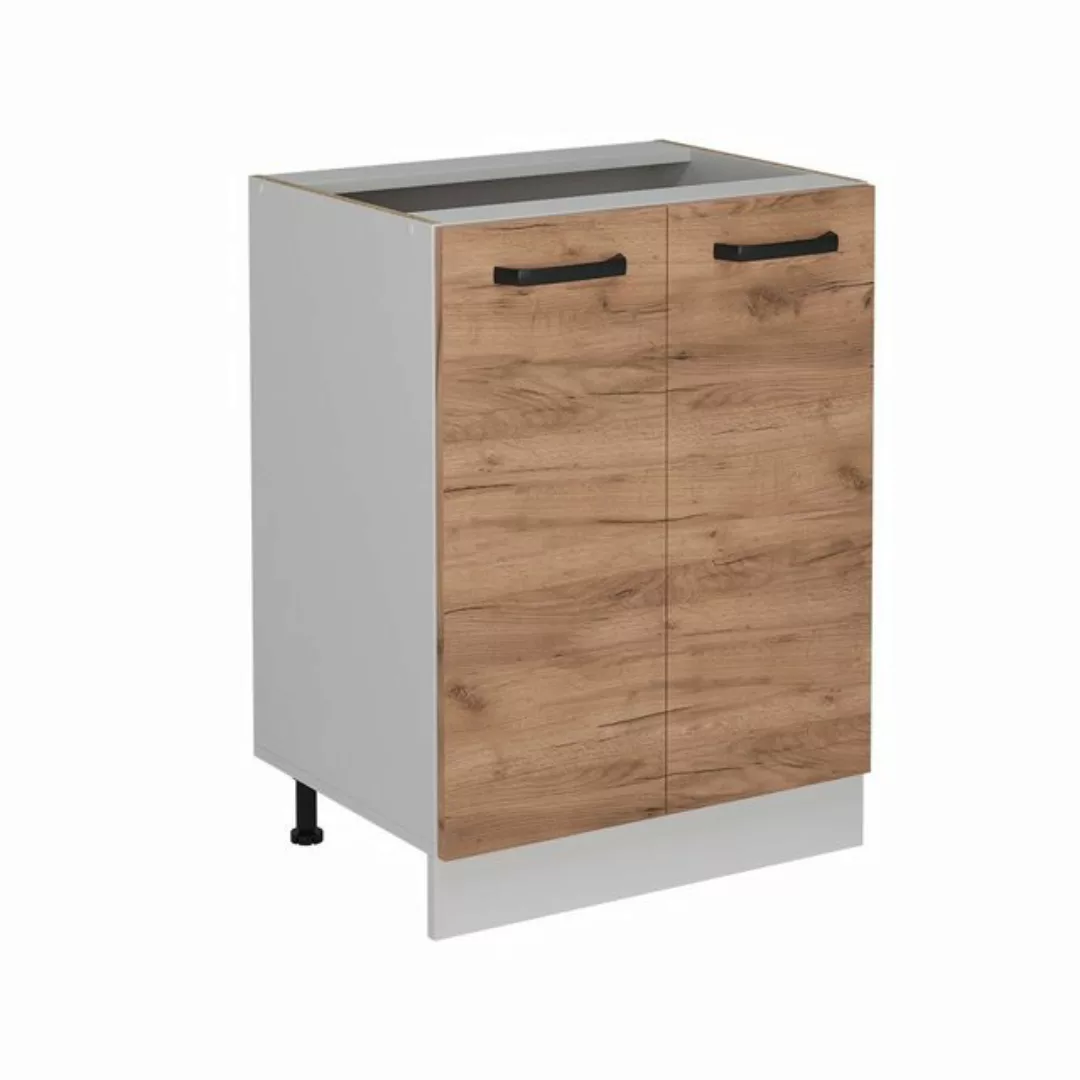 Vicco Unterschrank R-Line, Goldkraft Eiche/Weiß, 60 cm ohne Arbeitsplatte günstig online kaufen