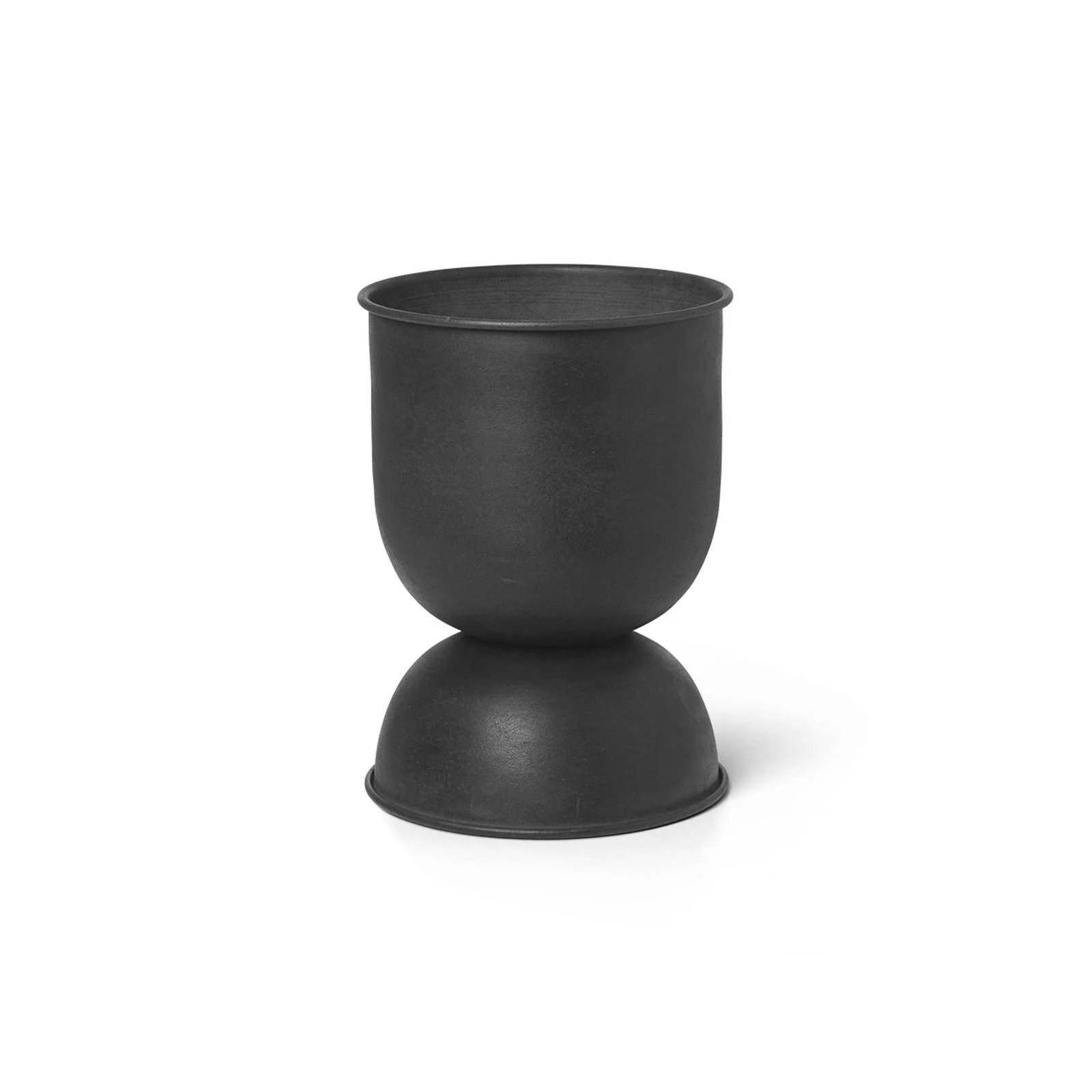 ferm LIVING Blumentopf Hourglass, schwarz, Ø 21 cm, wendbar günstig online kaufen