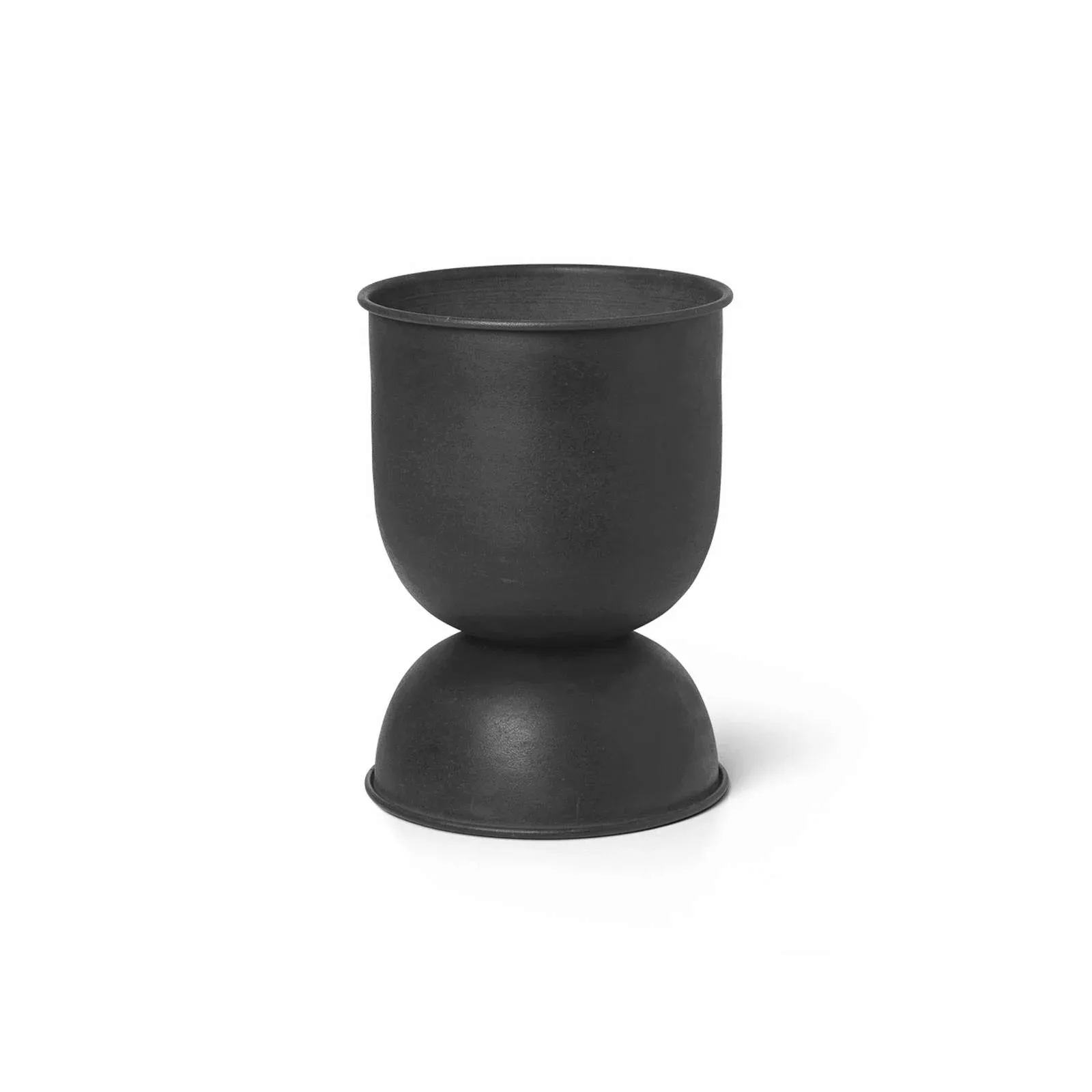 ferm LIVING Blumentopf Hourglass, schwarz, Ø 21 cm, wendbar günstig online kaufen