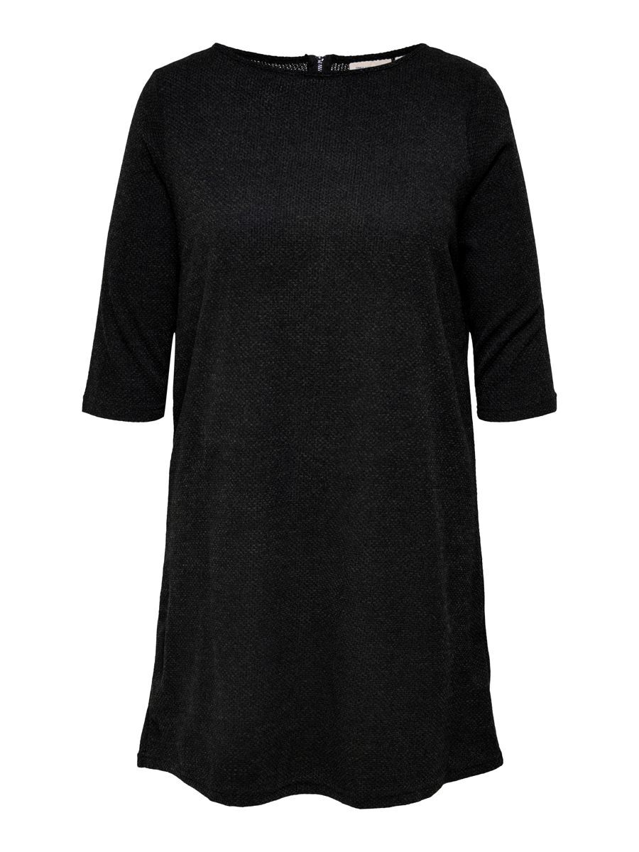 ONLY Knielanges Curvy Strickkleid Damen Schwarz günstig online kaufen