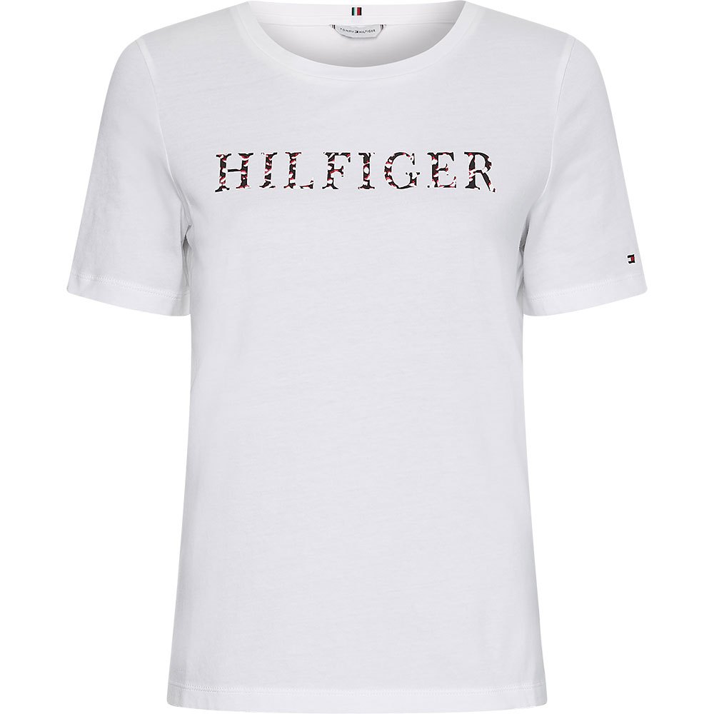 Tommy Hilfiger Regular Feather Print Kurzärmeliges T-shirt S White günstig online kaufen
