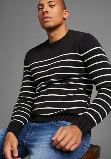 DELMAO Streifenpullover Bis Größe 3 XL im maritimen Stil - NEUE KOLLEKTION günstig online kaufen