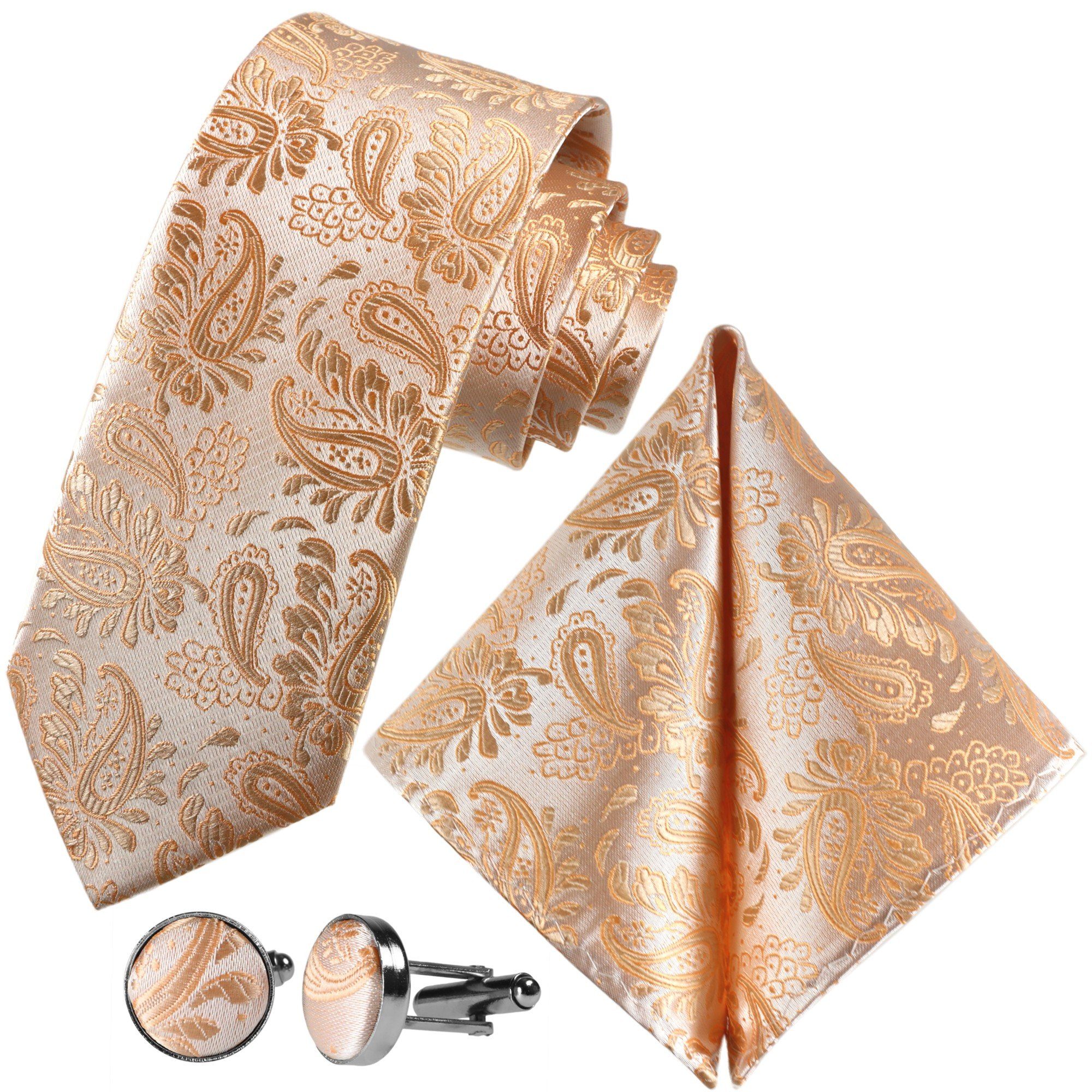 GASSANI Krawatte Hochzeitskrawatte Paisley Festlich, Herren-Krawatte günstig online kaufen